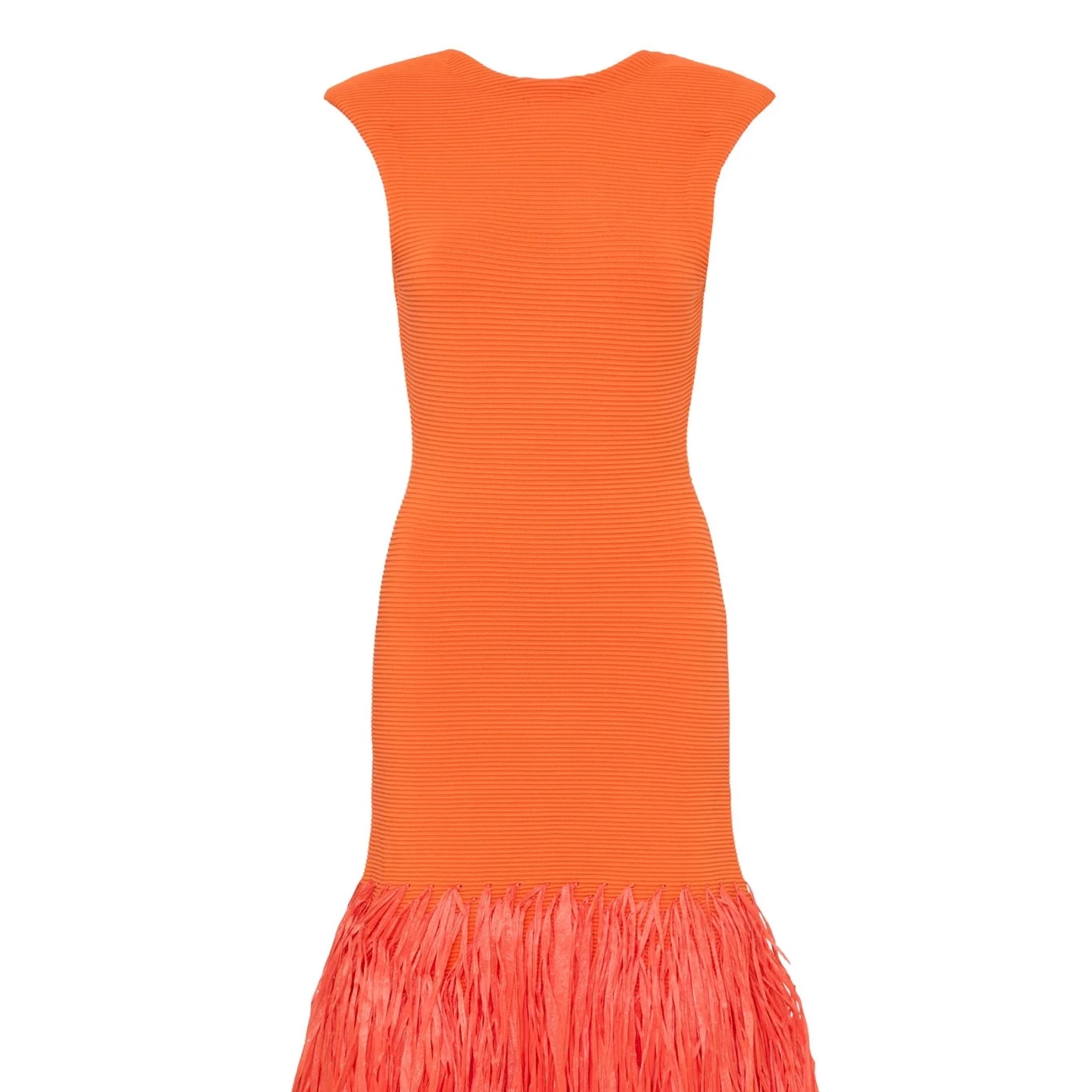 Aje Rushes fringed knit midi Dress | Pickle