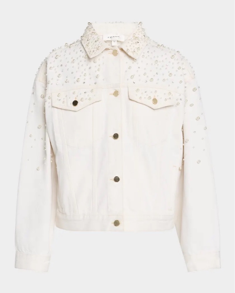 Frame The Pearl White Denim Jacket by FRAME - Pickle