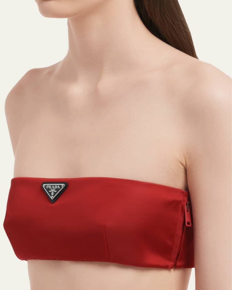 PRADA RE-NYLON ベアトップ 40 Prada - Re-Nylon Red Bra Top by Prada - Pickle
