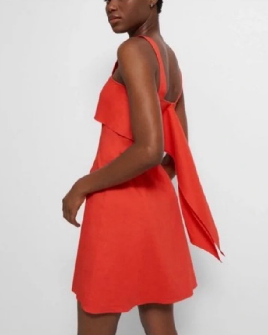 Theory Linen Mini Dress Red by Theory - Pickle