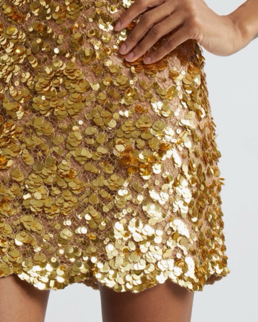 Michael Kors Gold Sequin Skirt | Pickle