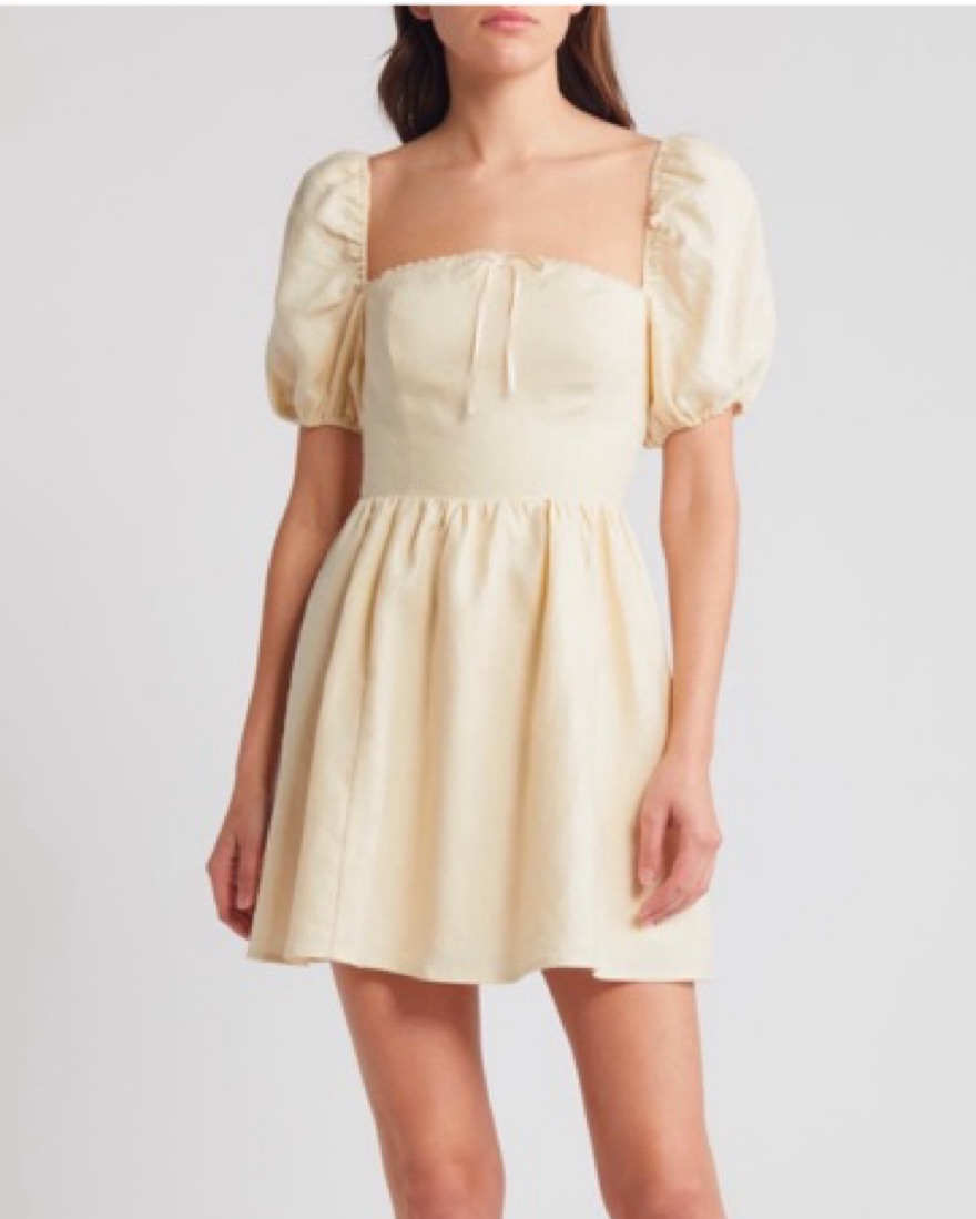 Reformation Malvina Linen Dress | Pickle