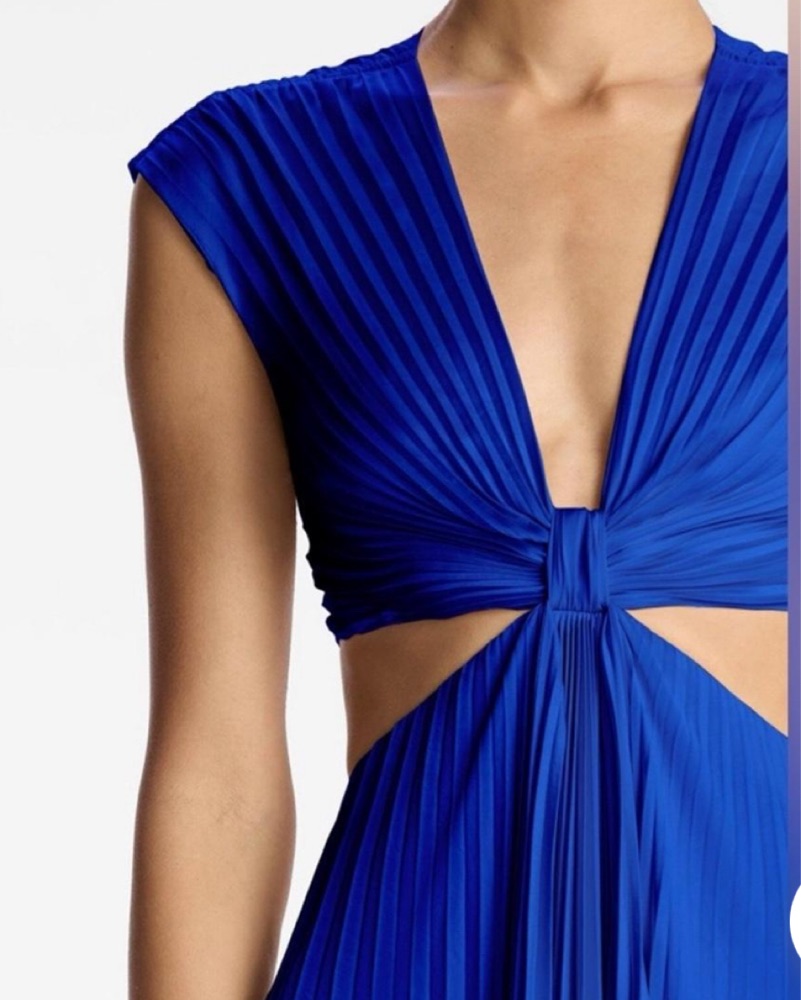 alc alejandra satin pleated dress ALC Satin Alejandra Pleated Dress by ALC