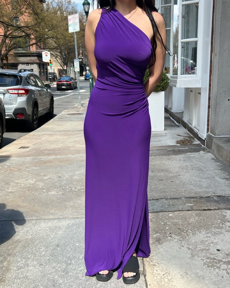 Ralph Lauren Purple One Shoulder Dress by Ralph Lauren - Pickle