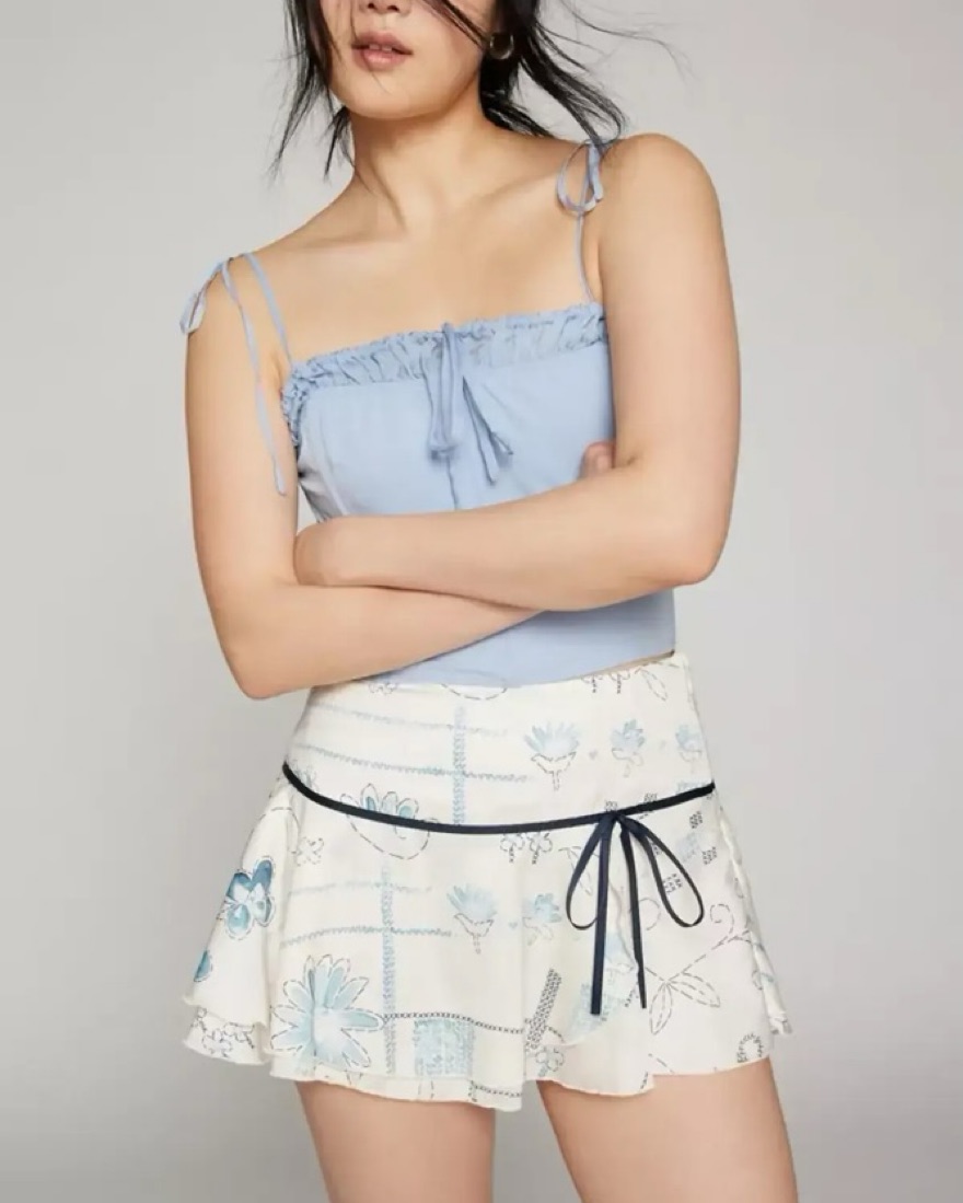 Kimchi Blue Carlene Satin Mini Skirt | Pickle