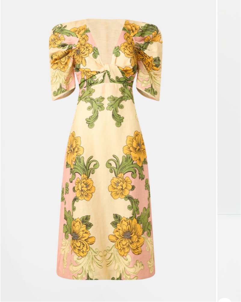 FARM Rio Delicate Flower Arabesques Midi by FARM RIO - Pickle