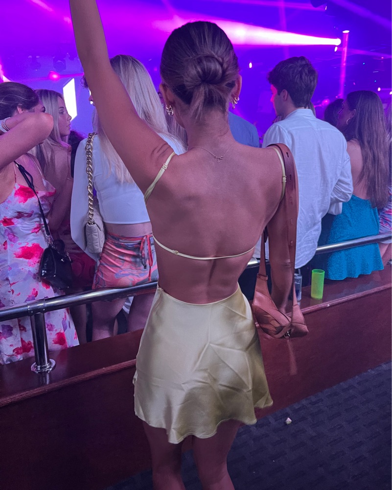 Areyouami Yellow Silk Mini Dress by Are You Am I - Pickle