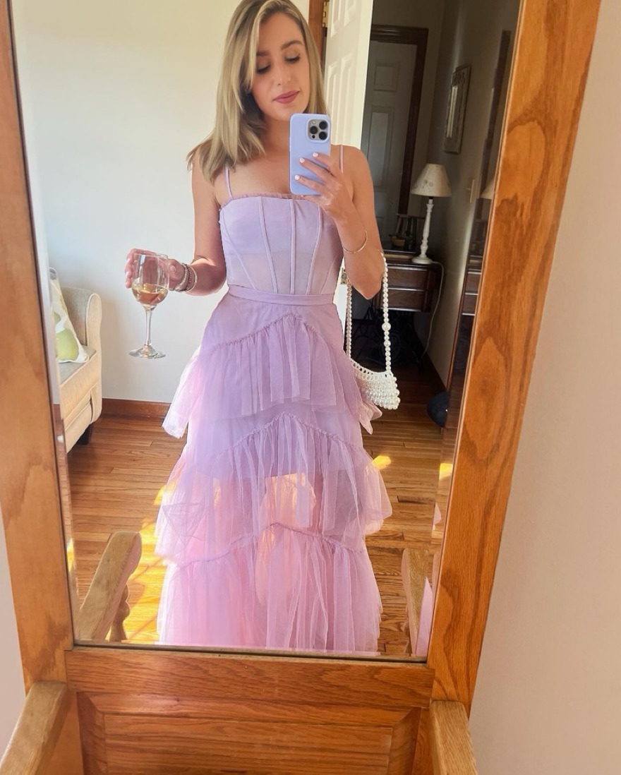 送料関税込☆【BCBG MAXAZRIA】CORSET TULLE ガウン BCBGMAXAZRIA Corset Tulle Gown in Orchid | REVOLVE