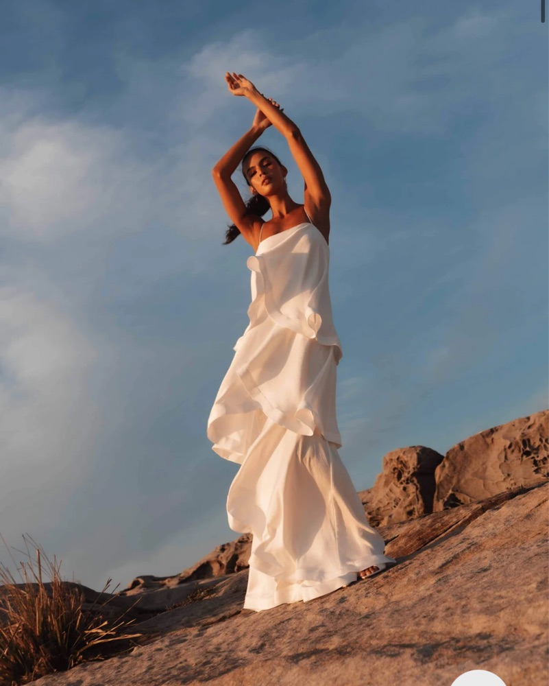 Elliatt Tilly White Tiered Maxi Dress by ELLIATT - Pickle