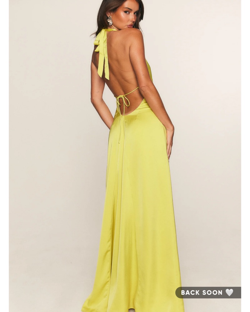 white fox yellow dress Mini by White Fox Boutique frill drop hem White Fox Boutique Maxi Dress