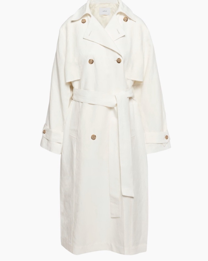 【CEDRIC CHARLIER】 WHITE belted coat 3c573489-3468-4577-b24c-