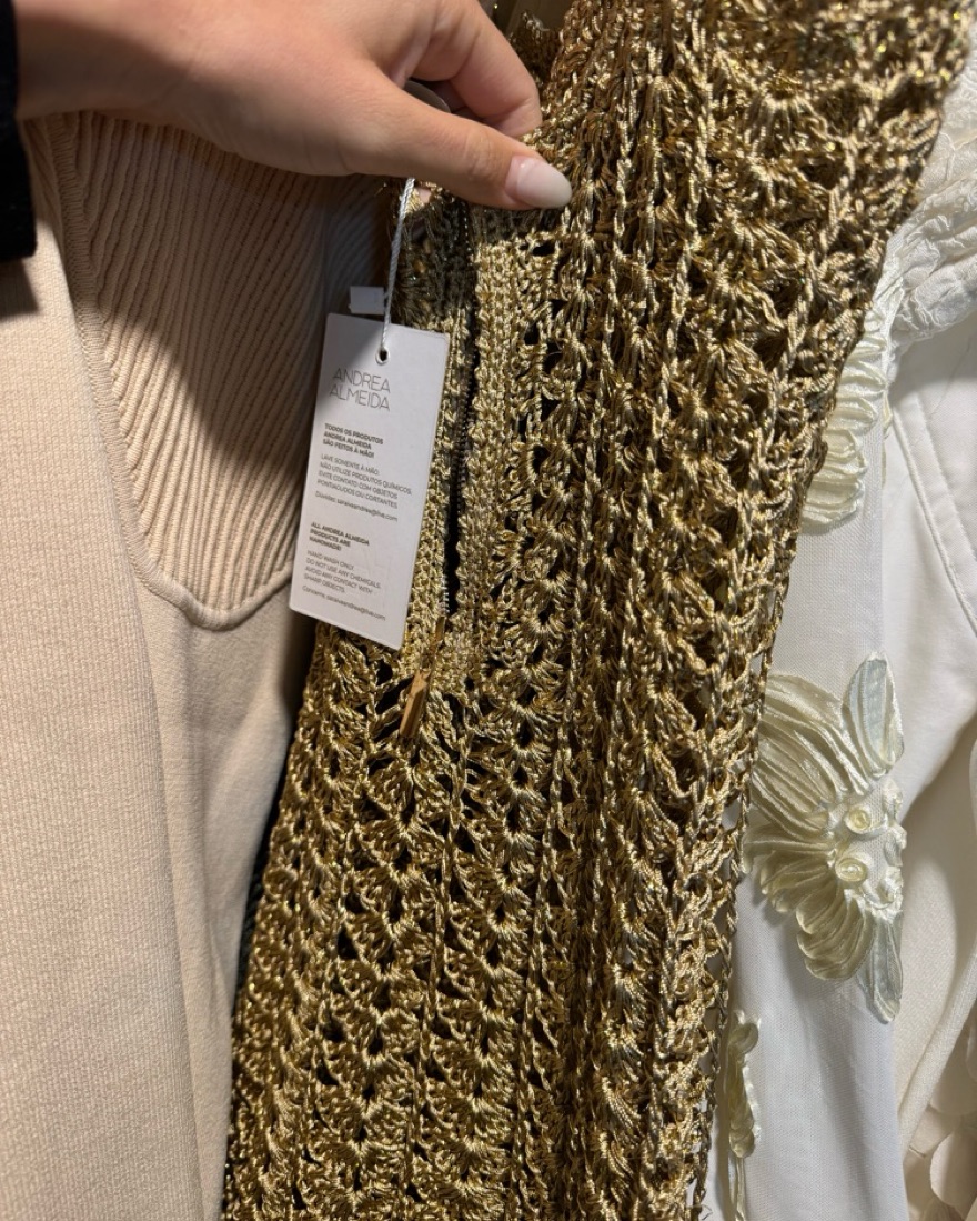 gold crochet dress Cult Gaia - Morgan Crochet Gown main image 0