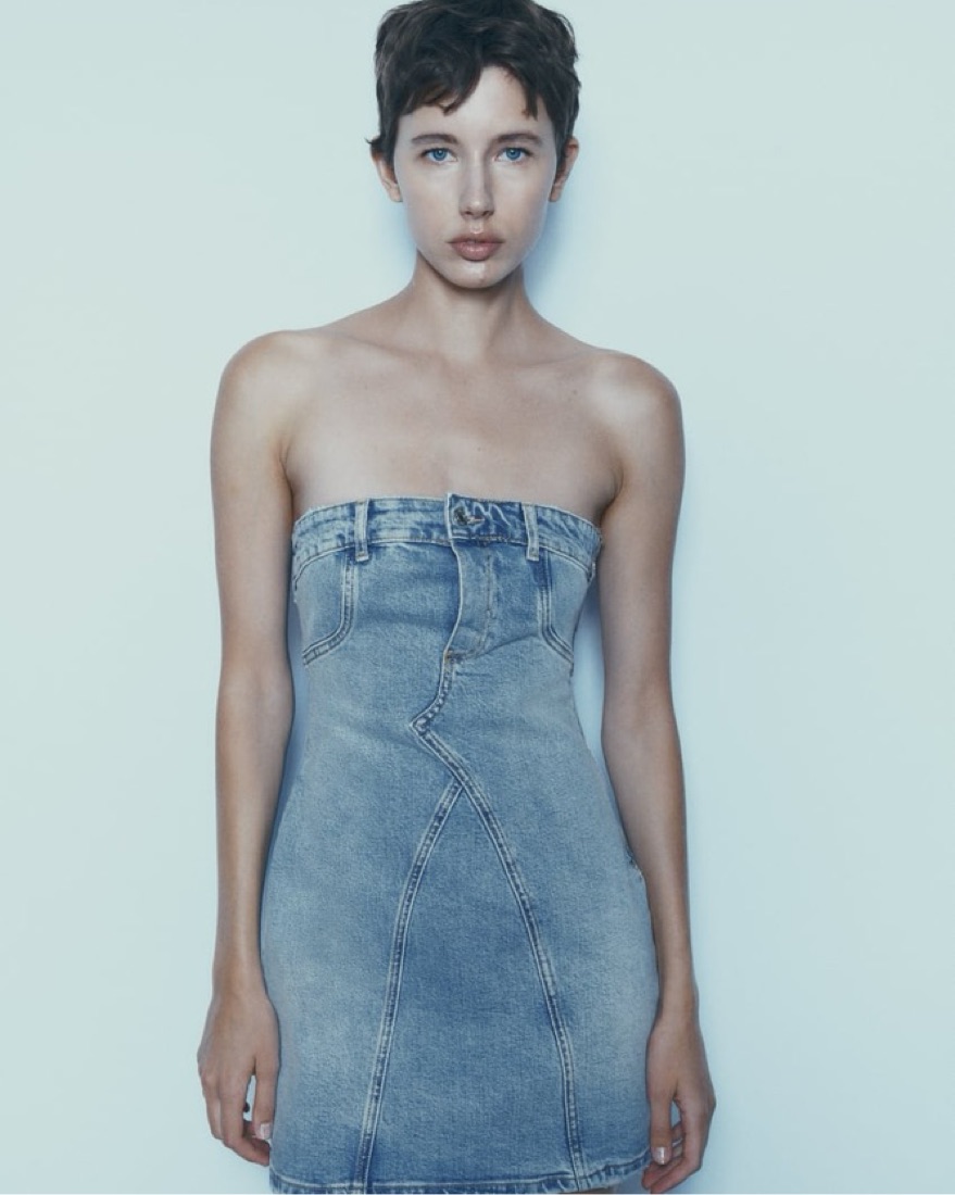 Zara Mini Denim Dress by Zara - Pickle