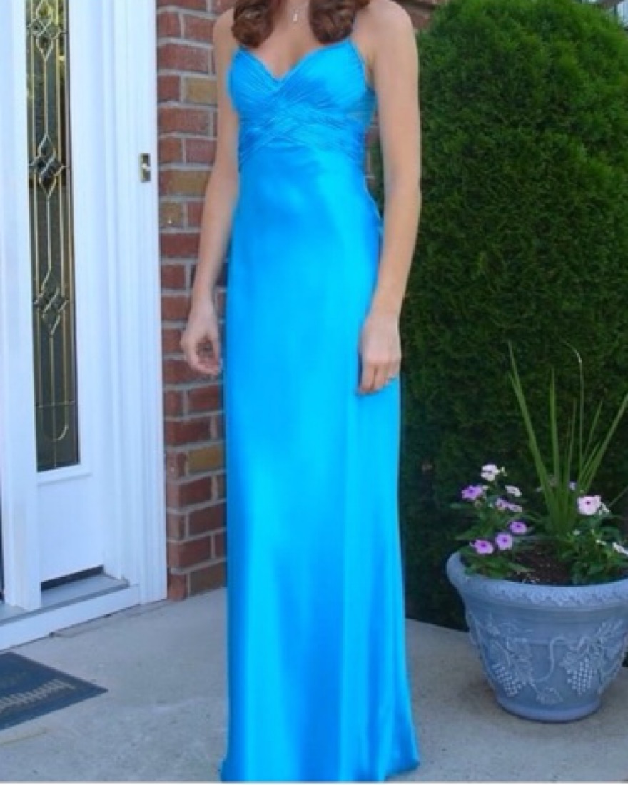 Niteline Teal Blue 100% Silk Dress Sz 0 by Vintage - Pickle