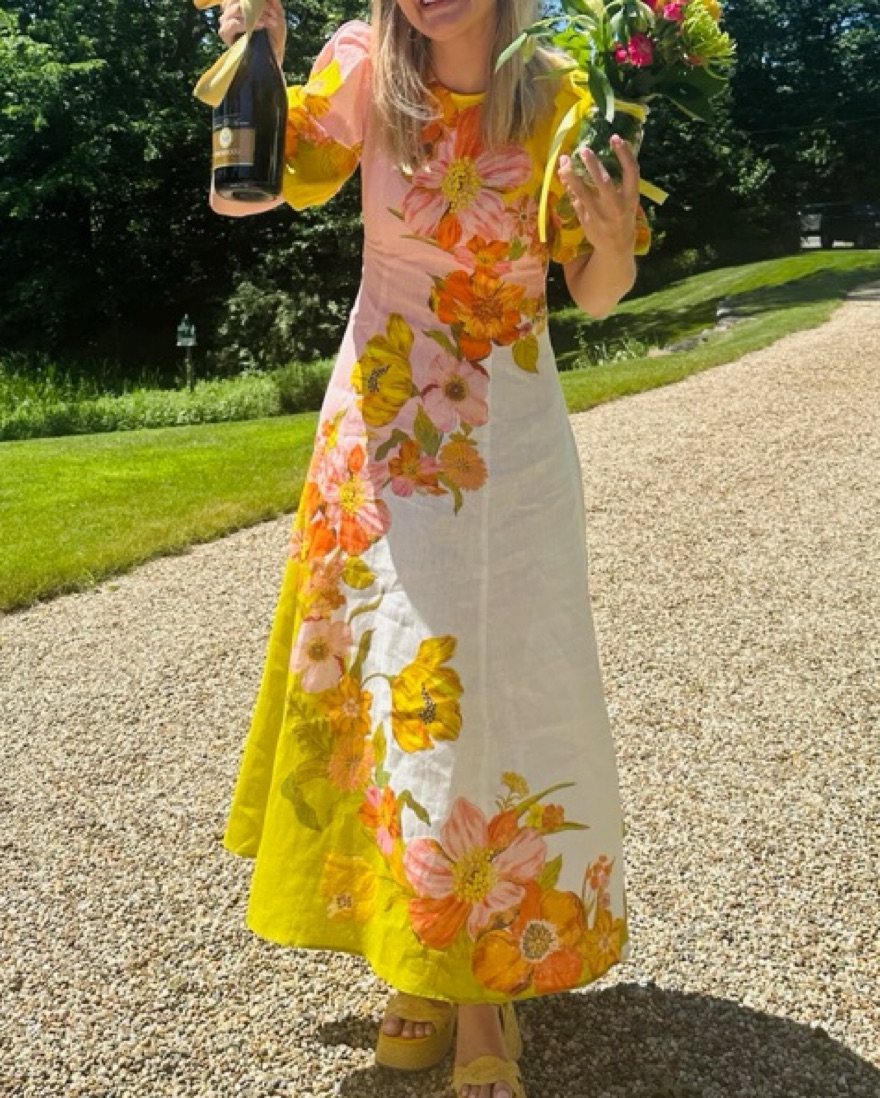 Alemais Silas floral linen midi dress by Alemais - Pickle