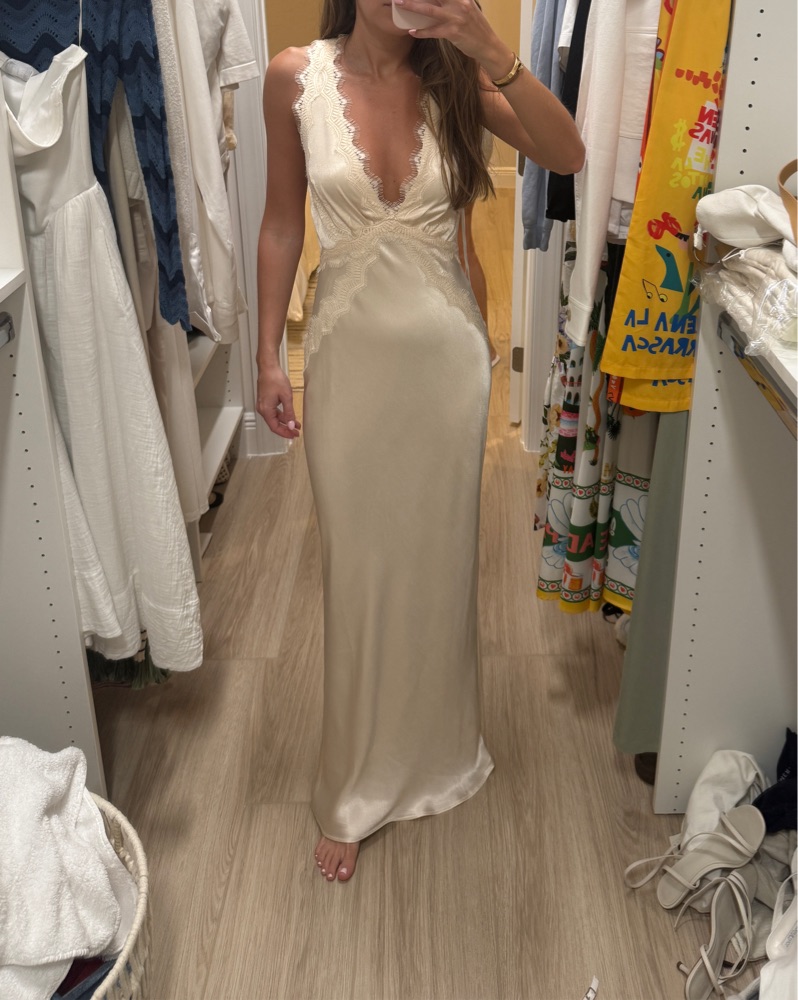 Shona Joy Lace Satin Maxi Dress by Shona Joy - Pickle