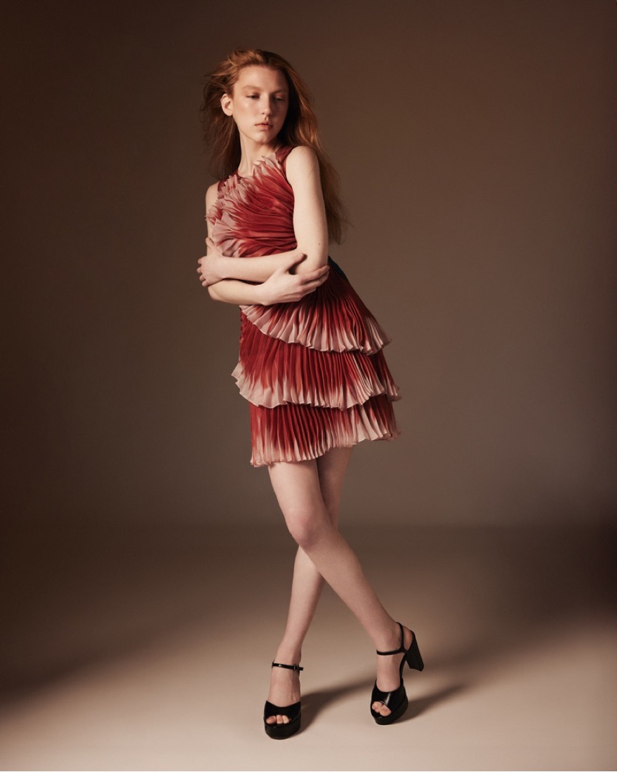 Geisha Designs 3D Floral Asymmetrical Mi by Anthropologie - Pickle