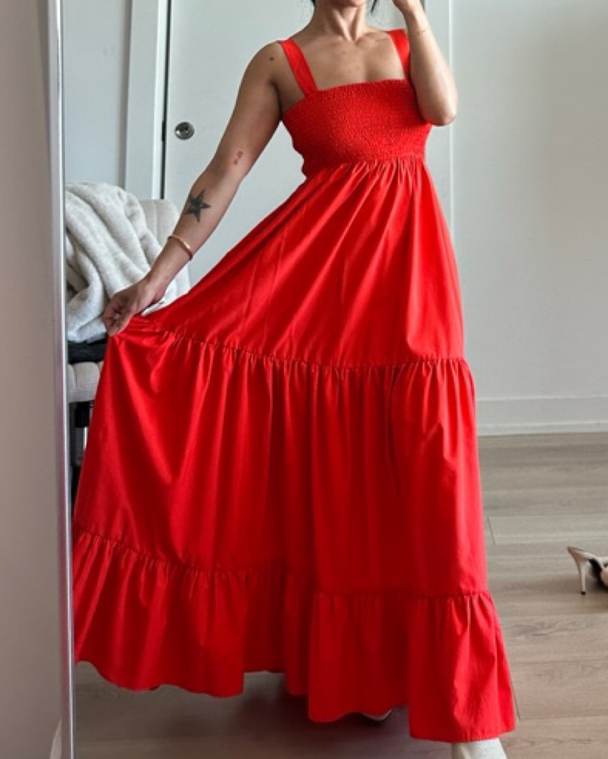 red maxi dress zara WOMAN SS25 ZW COLL. OPEN BACK LONG COTTON 2816/653 NWT_XS-L Tulle Fabric Color Maxi Dress Red Strappy Summer