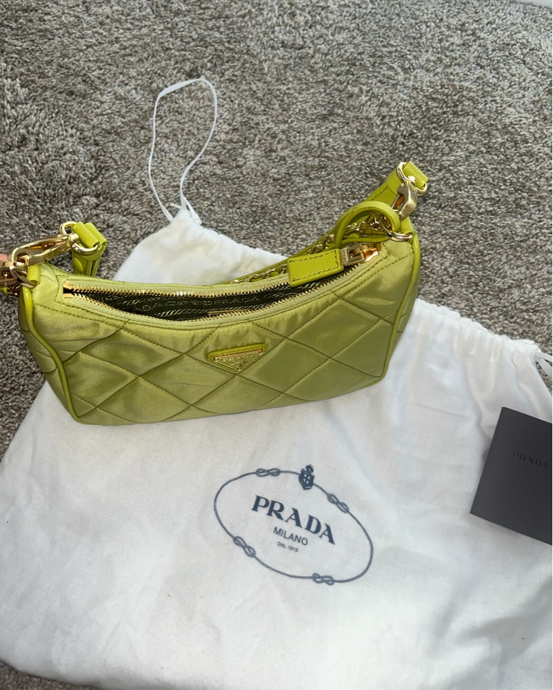 Prada Quilted Shoulder Bag with Chain by Prada - Pickle
