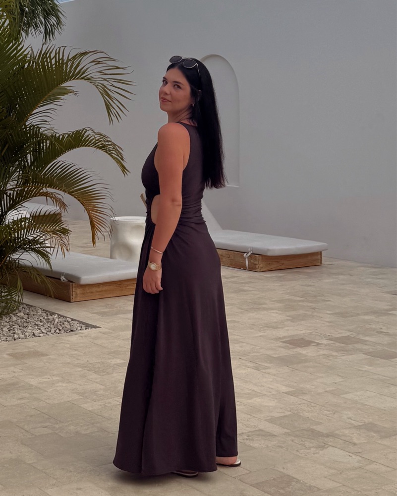 Elegant Brown Maxi Dress by HM - Pickle