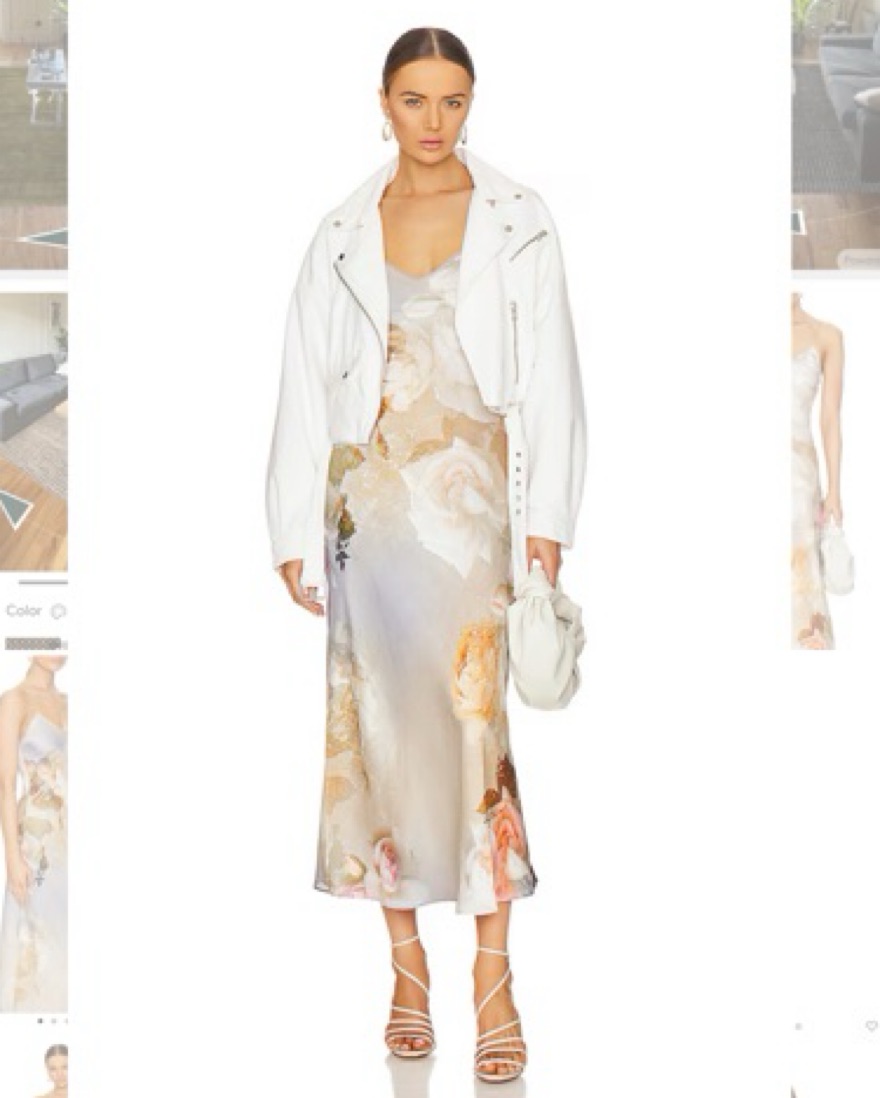 all saints bryony rosalia midi dress AllSaints Bryony Rosalia Satin Midi Dress in White
