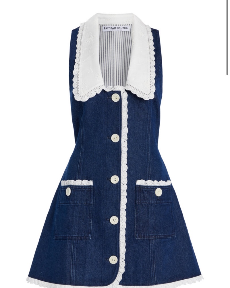 adrienna dress in denim fait par foutch ADRIENNA DRESS