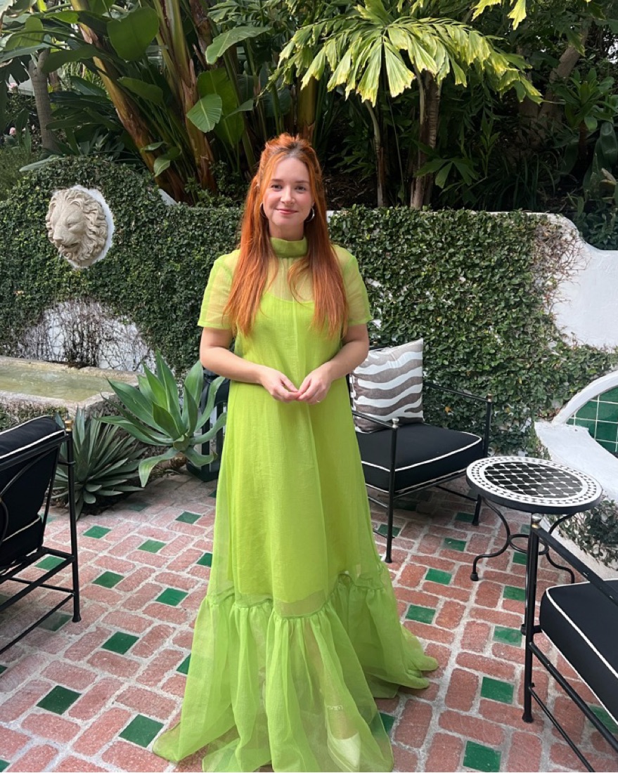 STAUD Calluna Maxi Dress in Kiwi Green by Staud - Pickle