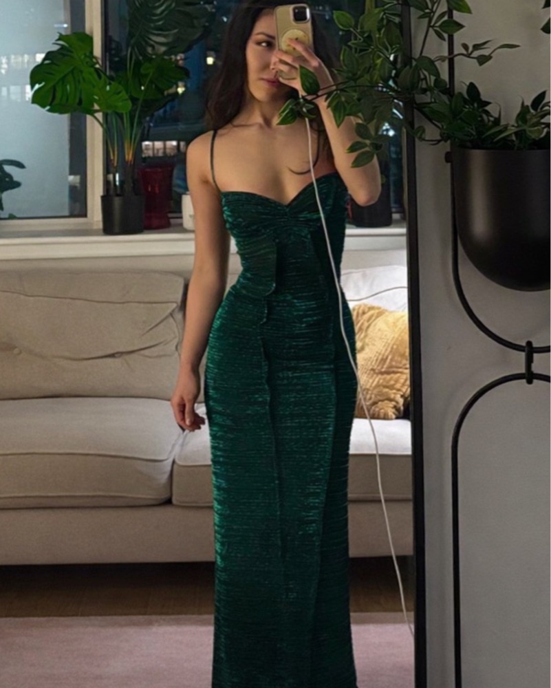 Georgia Hardinge Element Dress In Green by Georgia Hardinge - Pickle