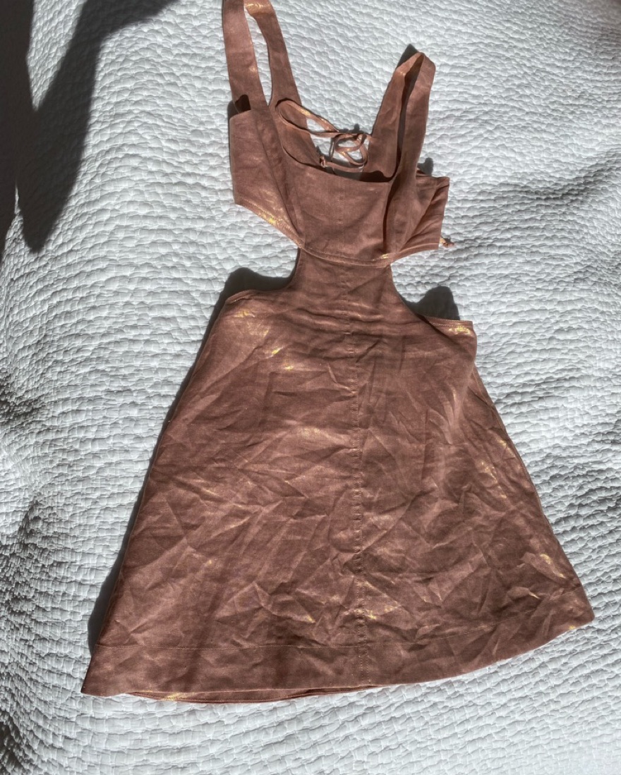 linen dress open back Open Back dress