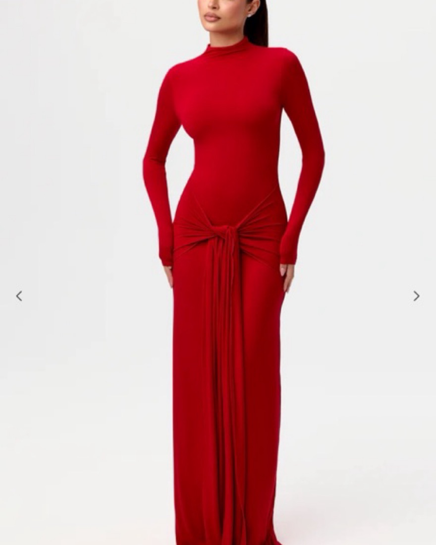 red sheer dress with sleeves Primavera 3701 Size 6 Red Short Beaded Fringe Formal Cocktail Dress Long Sleeve Cut Glass main image 0