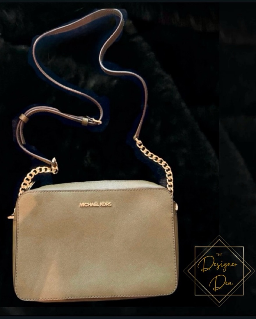 Jet Set Large Saffiano Leather Crossbody by Michael Kors - Pickle
