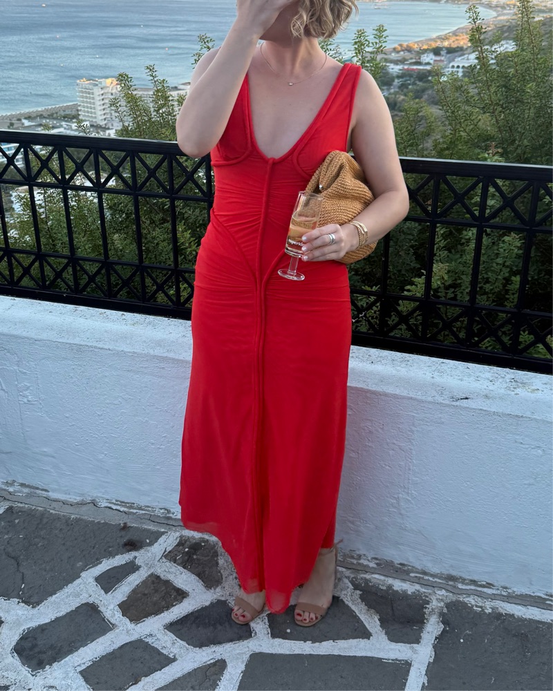 significant other tillie maxi dress Seen in SO. @rochelledesnoo styles the Tillie Maxi Dress in chilli. A bold,  figure-flattering design with layered mesh and intricate piped detailing.   Explore new arrivals, online now.  #TheSignificantOther