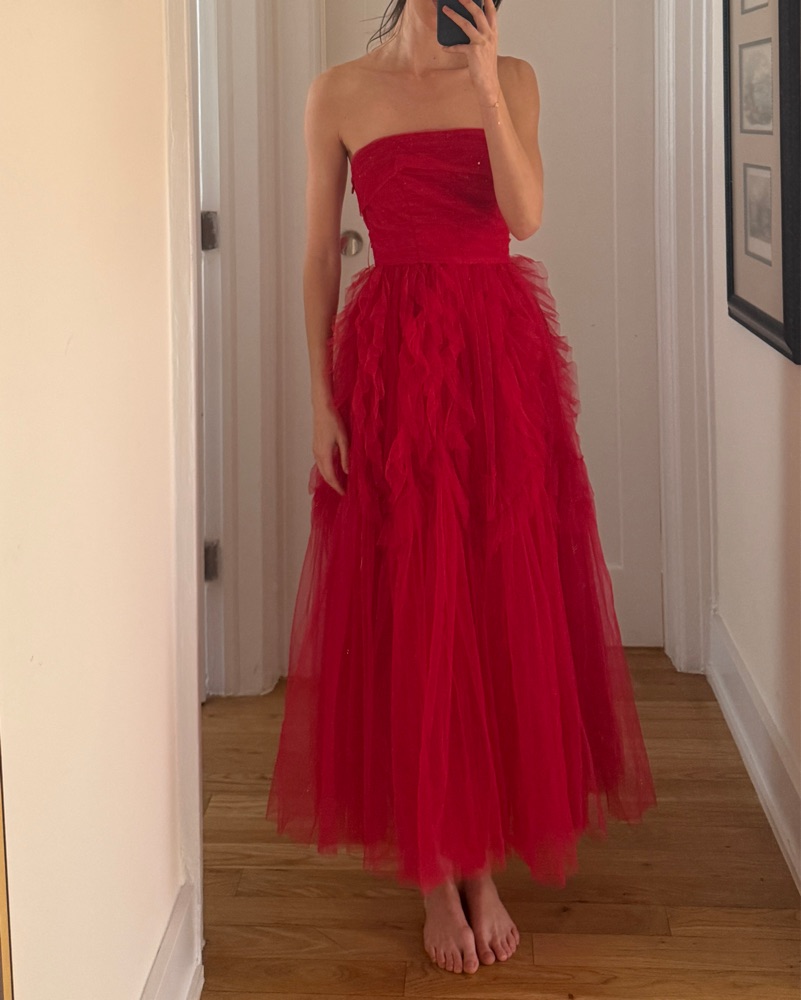 One Shoulder Red Gown | Pickle