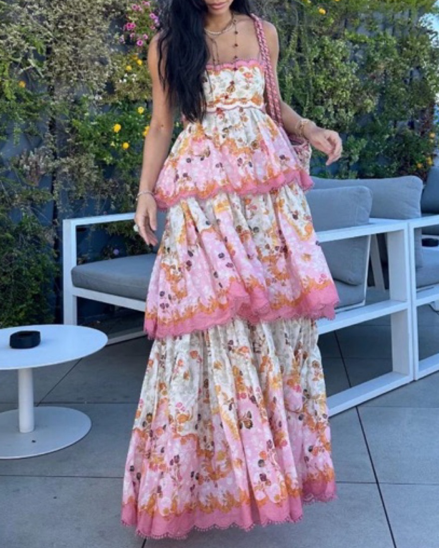 zimmermann laurel flared mini dress Shiny V Neck Champagne Long Prom Dresses, Sparkly Champagne Formal Gra –  Eip Collection main image 1