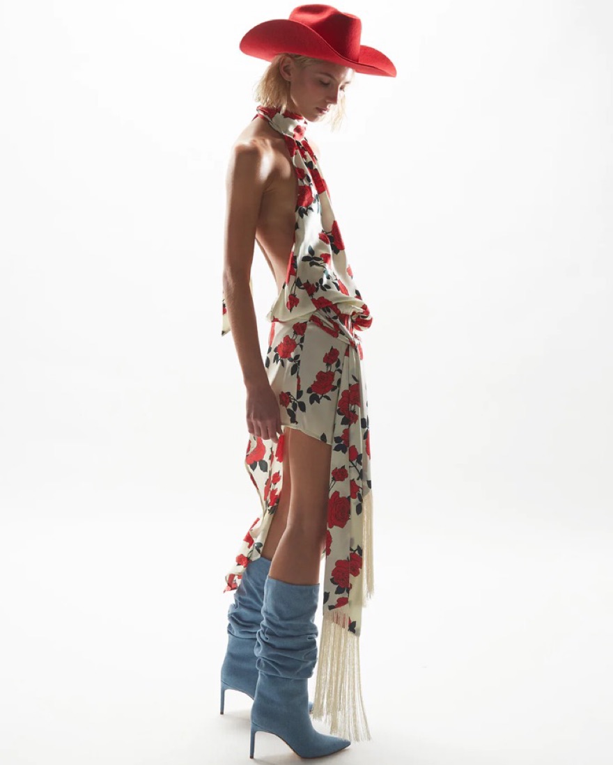mirae red dress Mirae Paris Amos Red Roses dress by Mirae