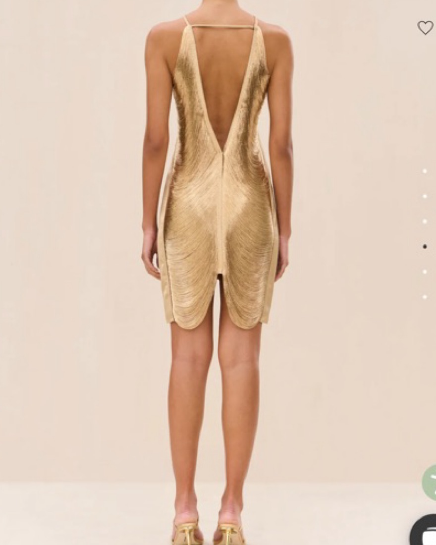 Gold Cult Gaia Mara Dress by Cult Gaia - Pickle