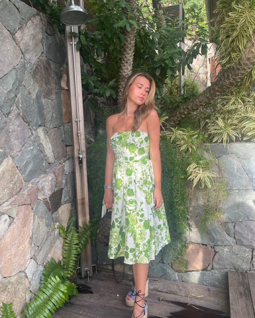 Reformation Dress - Buttercup Strapless by Reformation - Pickle