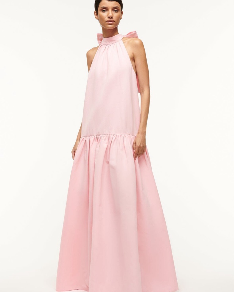 staud halter neck dress Staud Marlowe Halter Flounce Minidress