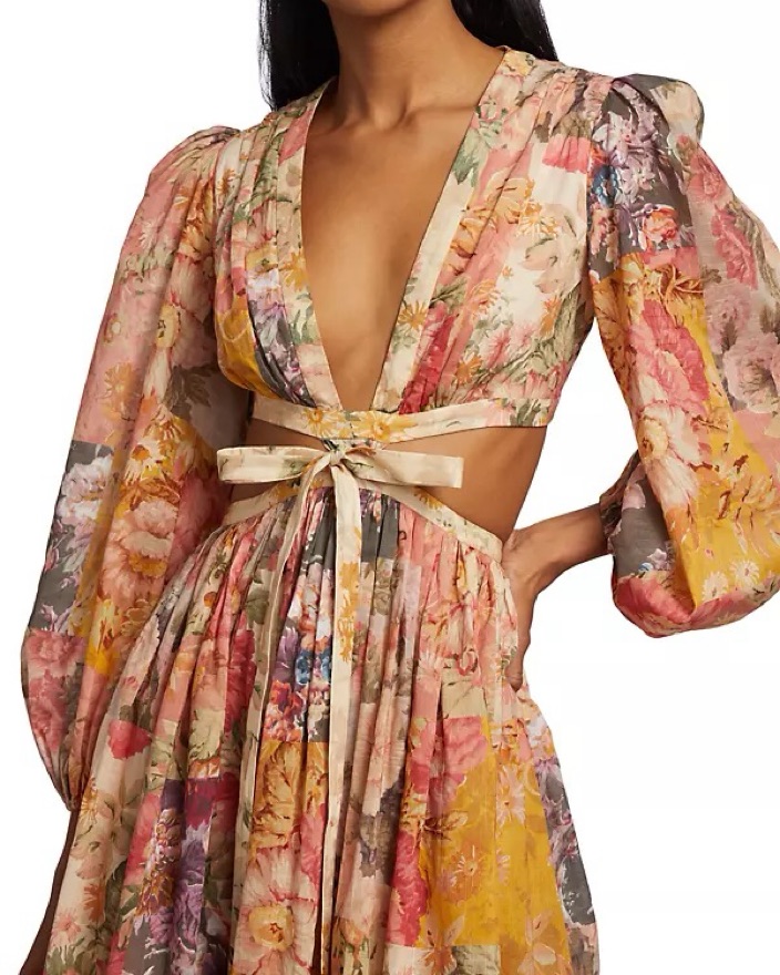 ワンピース FLOWER PATCHWORK CUT DRESS Ameri（アメリ）の「FLOWER PATCHWORK CUT DRESS（ワンピース