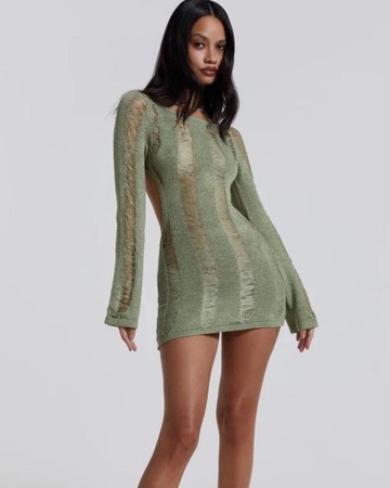 Jaded London Green Mini Dress | Pickle