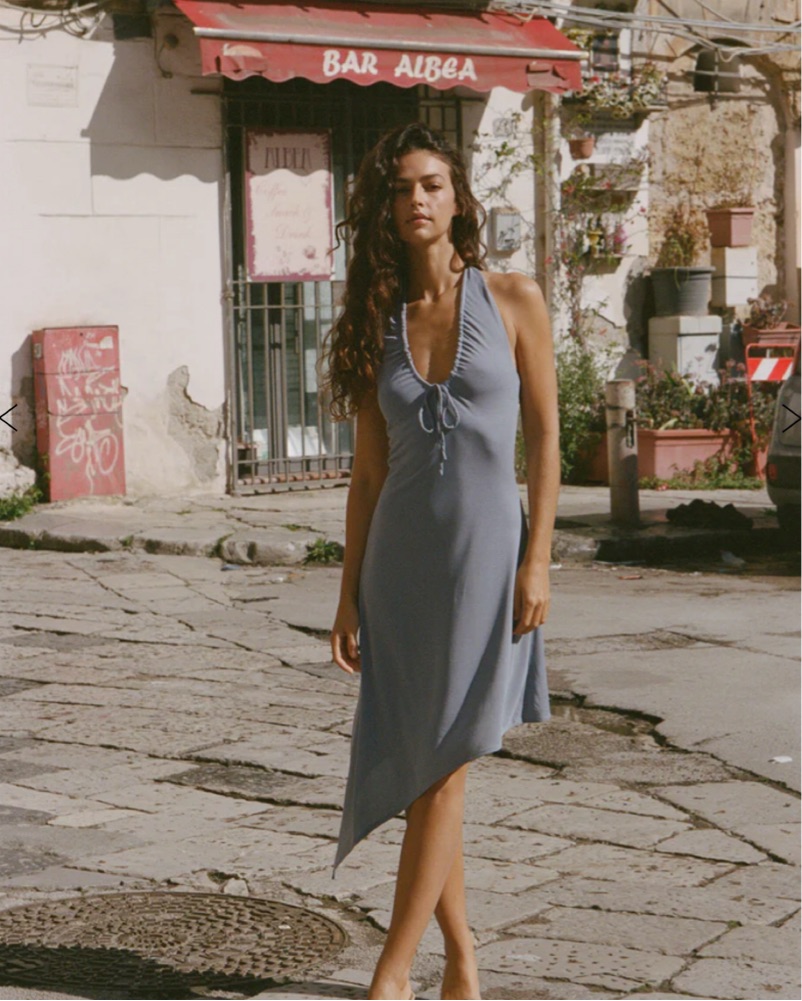 with jean blue dress Rosetta Strappy Denim Maxi Dress – Blu Jean Blues main image 0