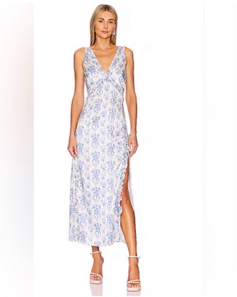 love shack fancy midi dress Bier Silk-Blend Midi Dress