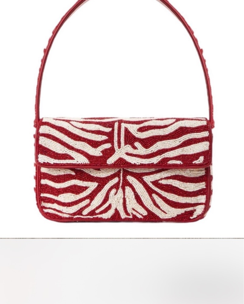 ハンドバッグ Campari Beaded Bag - Staud - Synthetic - Red CAMPARI BEADED BAG TOMATO