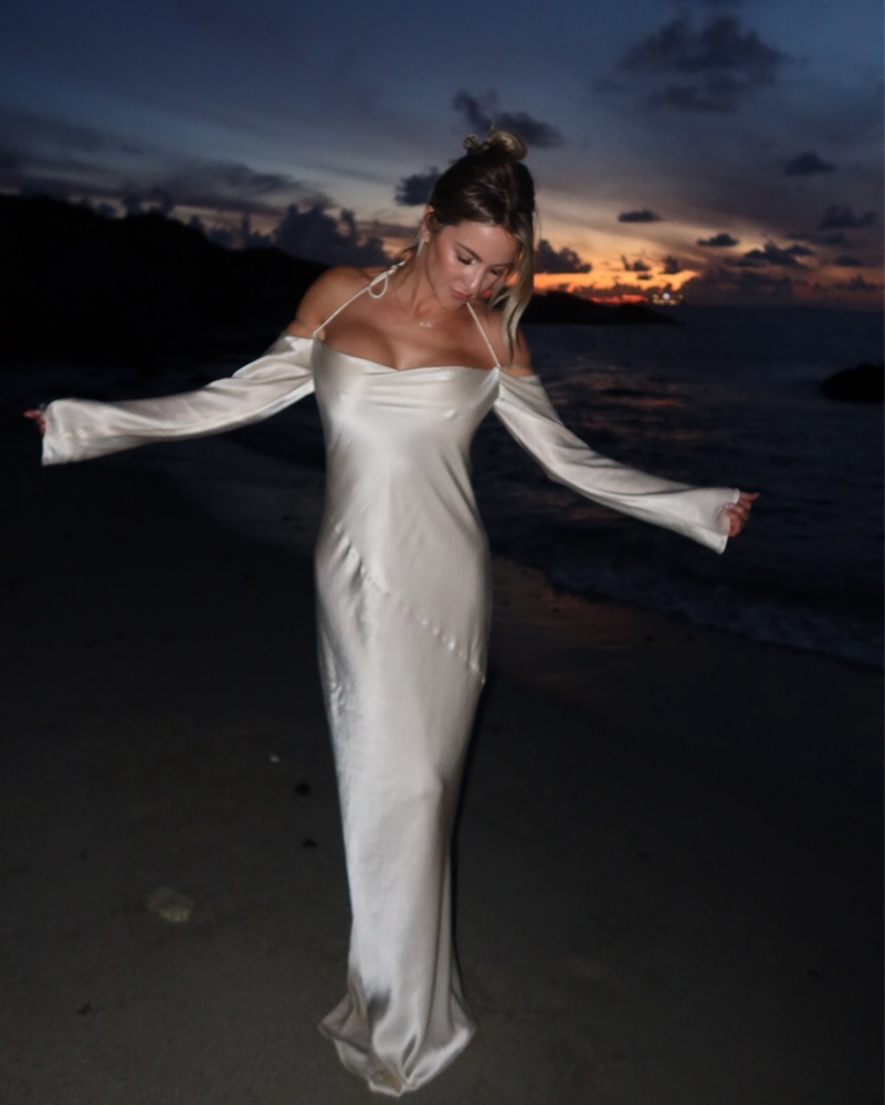 la lune bow tie maxi dress cream Shona Joy, La Lune Bow Tie Maxi Wedding Dress Save 40%