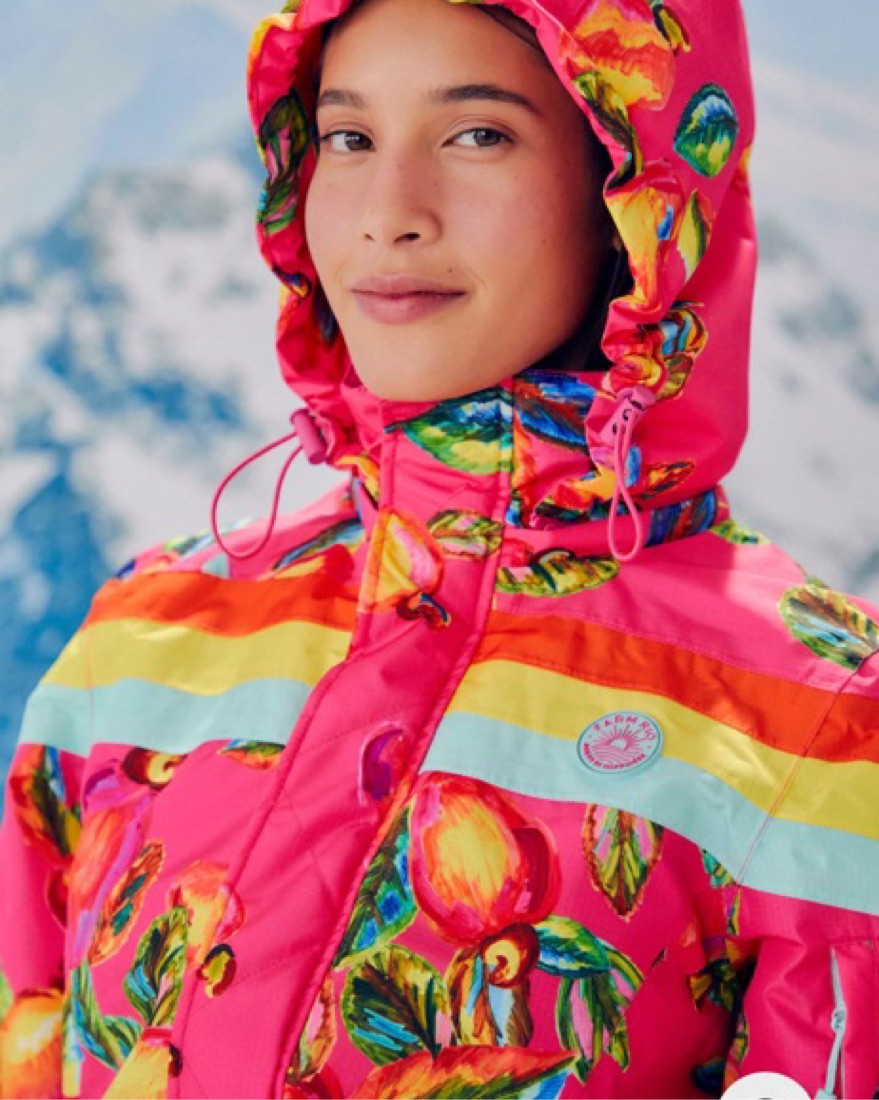 カラフルインコ柄　スキーウエア Pink Ski Suit / Farm Rio Ski Jumpsuit by Farm Rio - Pickle