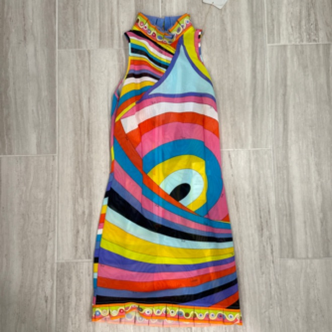 VIP【関税送料無料】希少 EMILIO PUCCI MULTICOLOR COTTON DRESS Pucci Dress: geometric print dress and more | Pucci