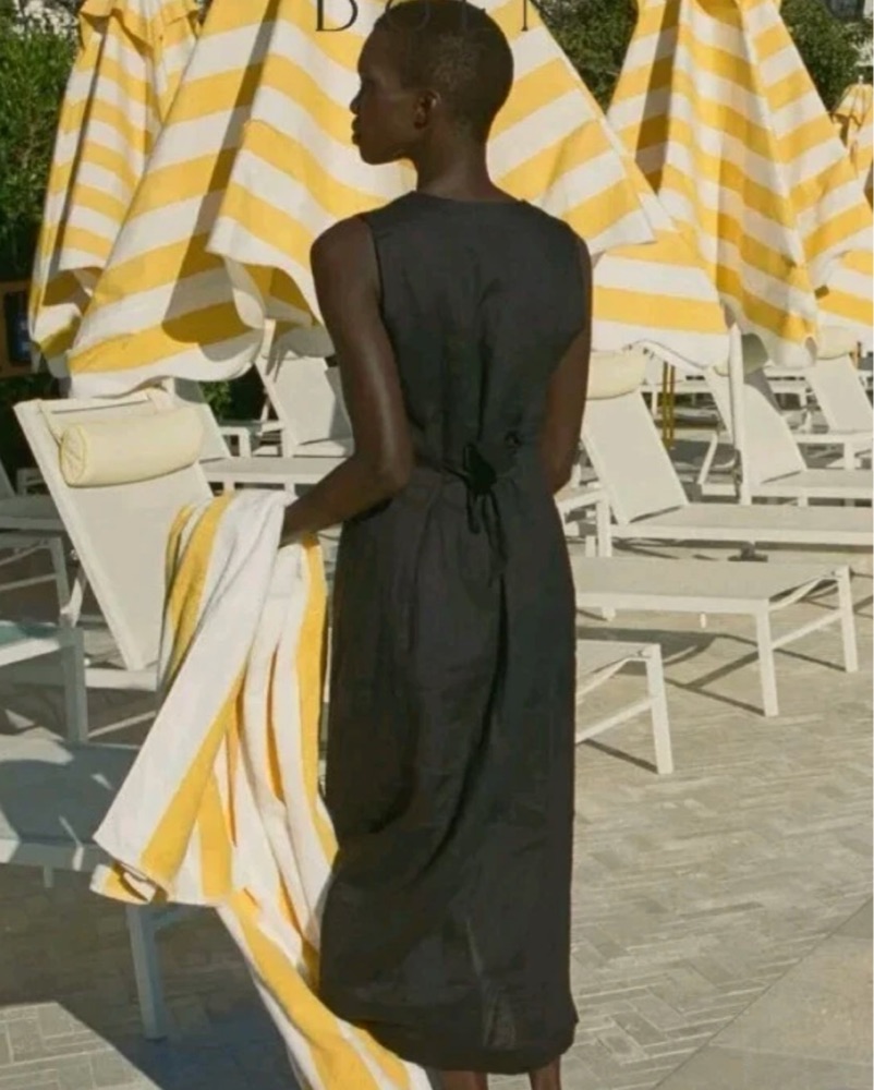 doen black linen dress Quinn Dress - Black
