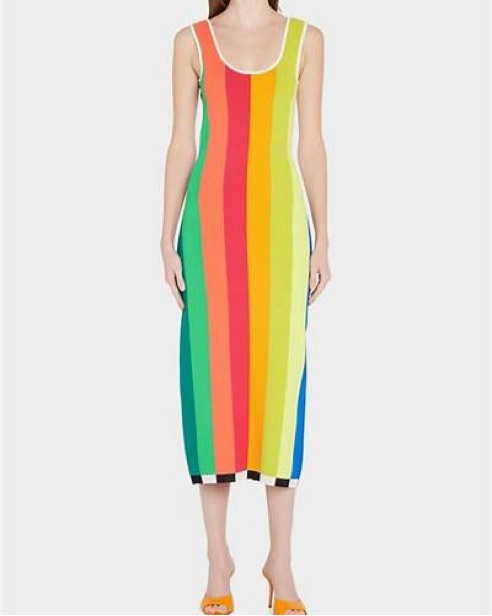 christopher john rogers hole punch multicolor knit maxi dress Christopher John Rogers | Dresses | Christopher John Rogers Hole Punch Dress