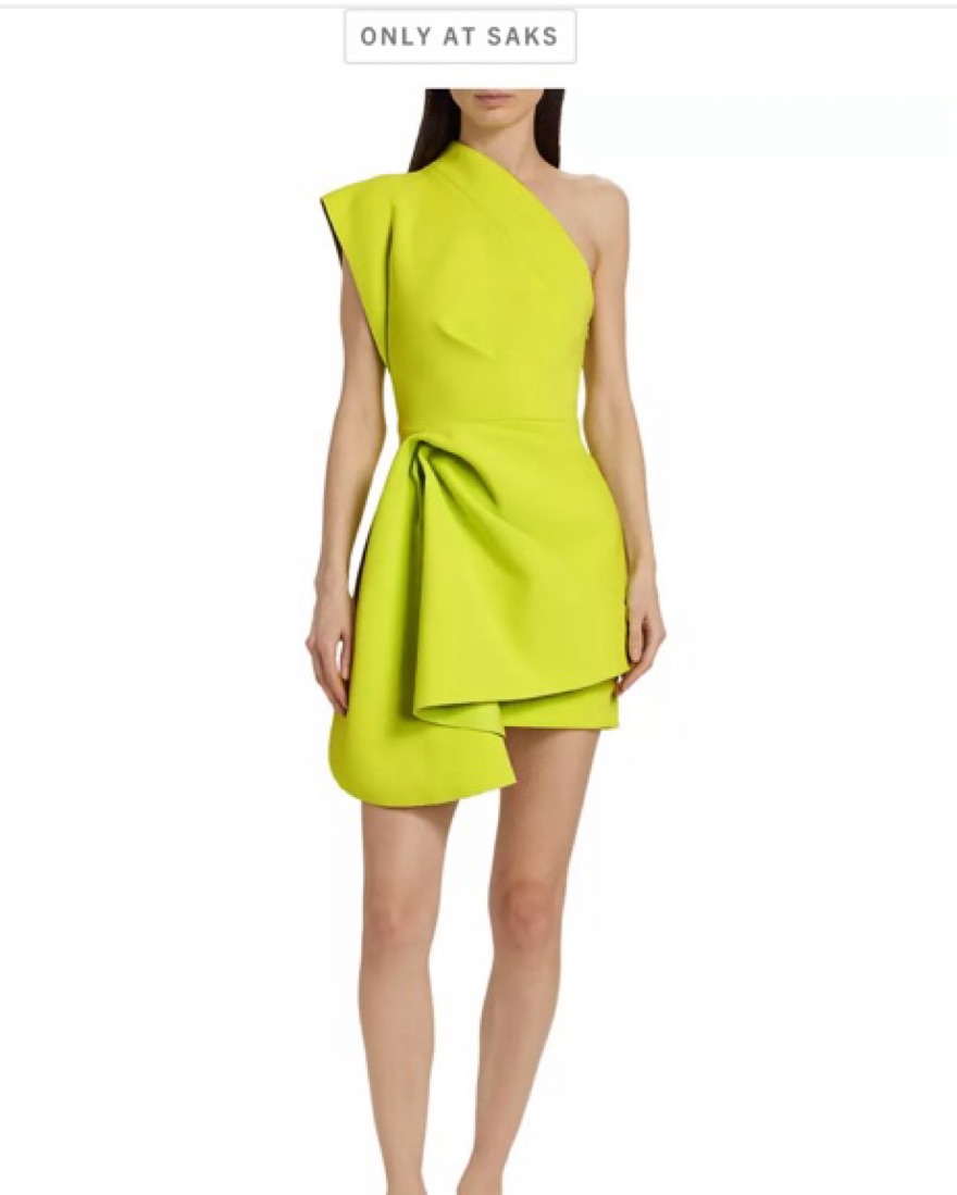 Acler Gowrie One Shoulder Mini Dress by Acler - Pickle