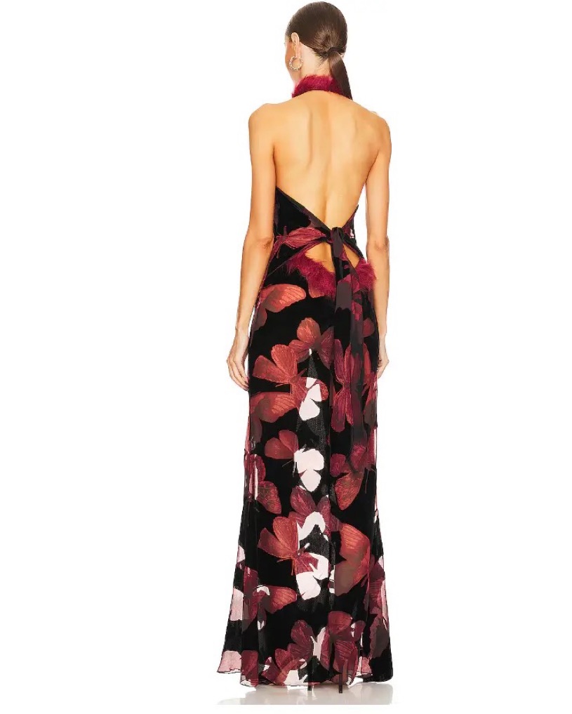 kim shui silk backless dress Silk Backless Dress